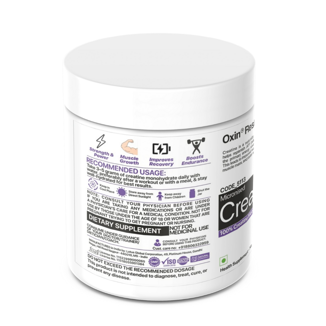Oxin Nutrition Creatine Monohydrate Micronised – 100g