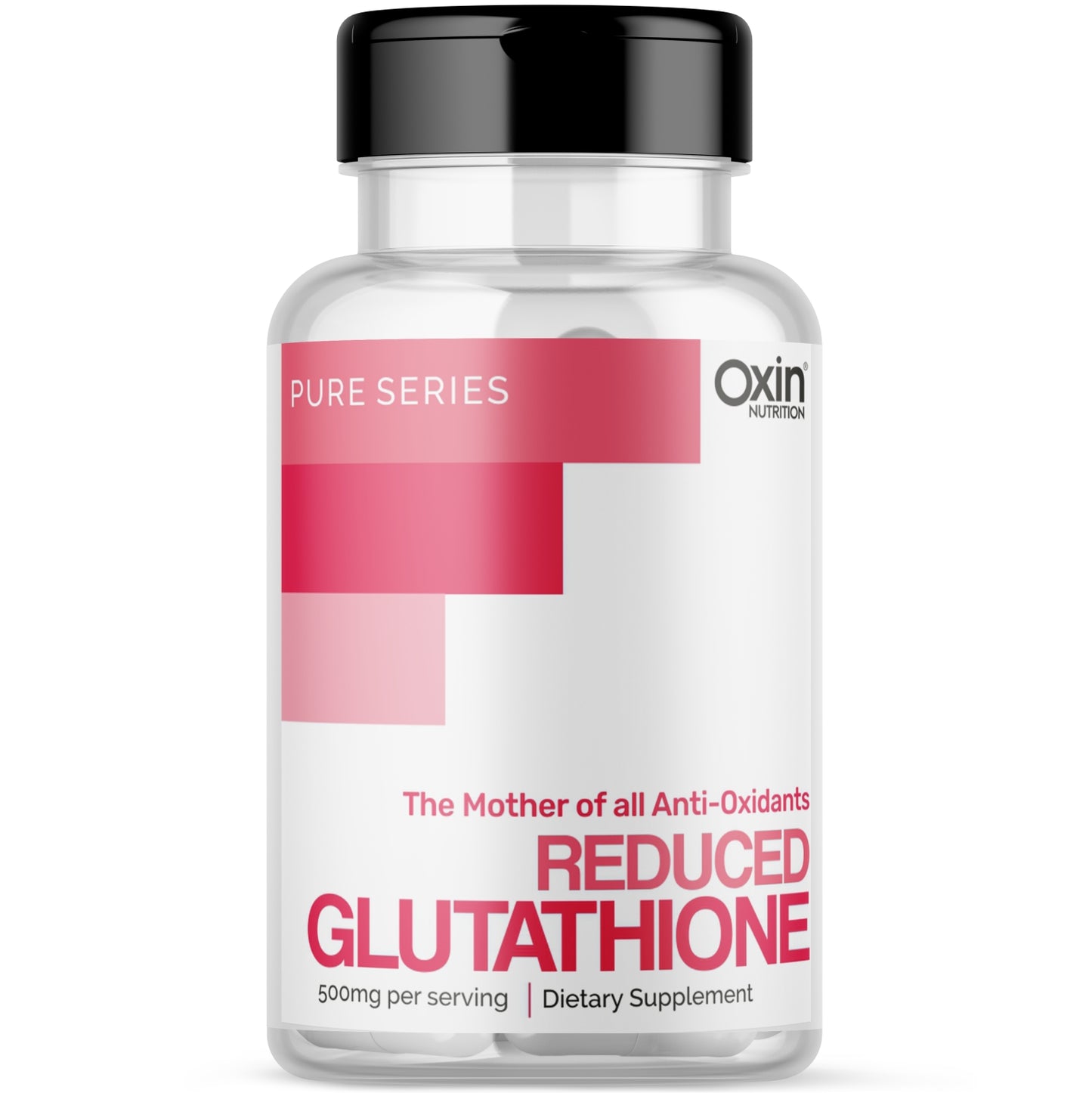 Oxin Nutrition® Glutathione REDUCED 500mg Caps For Korean Glowing, Radiance Skin