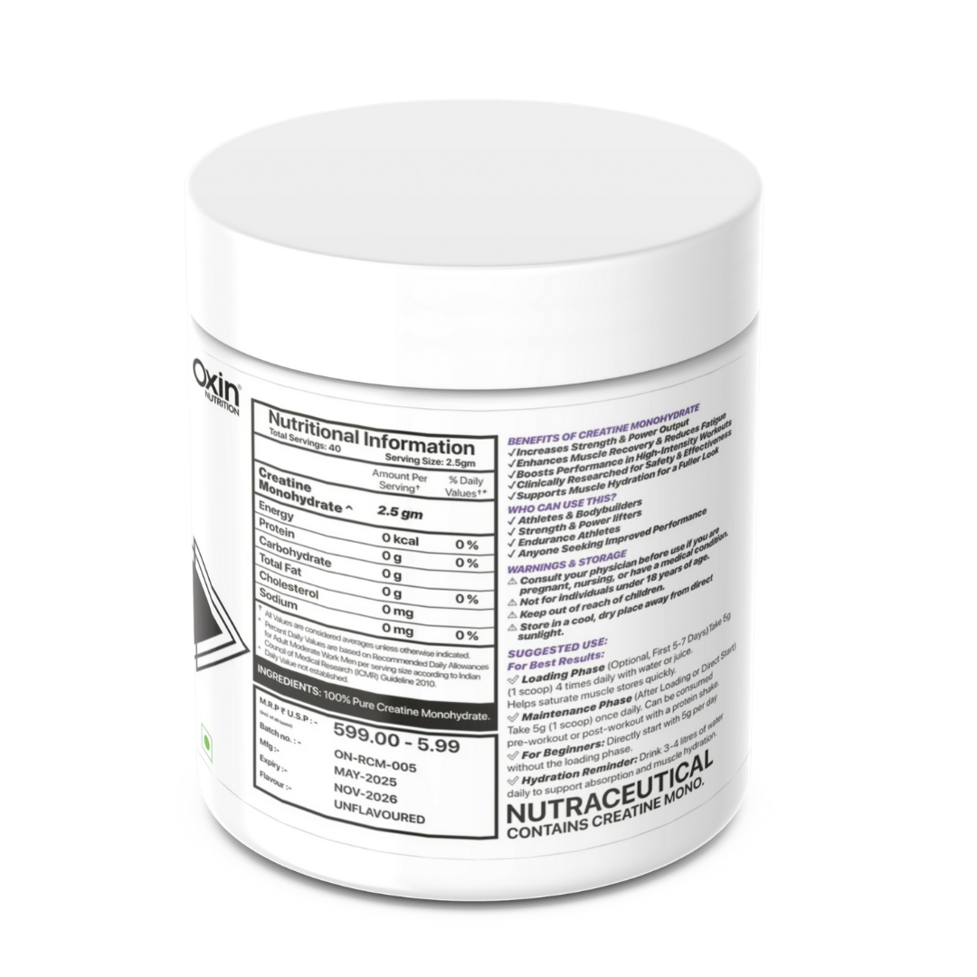 Oxin Nutrition Creatine Monohydrate Micronised – 100g