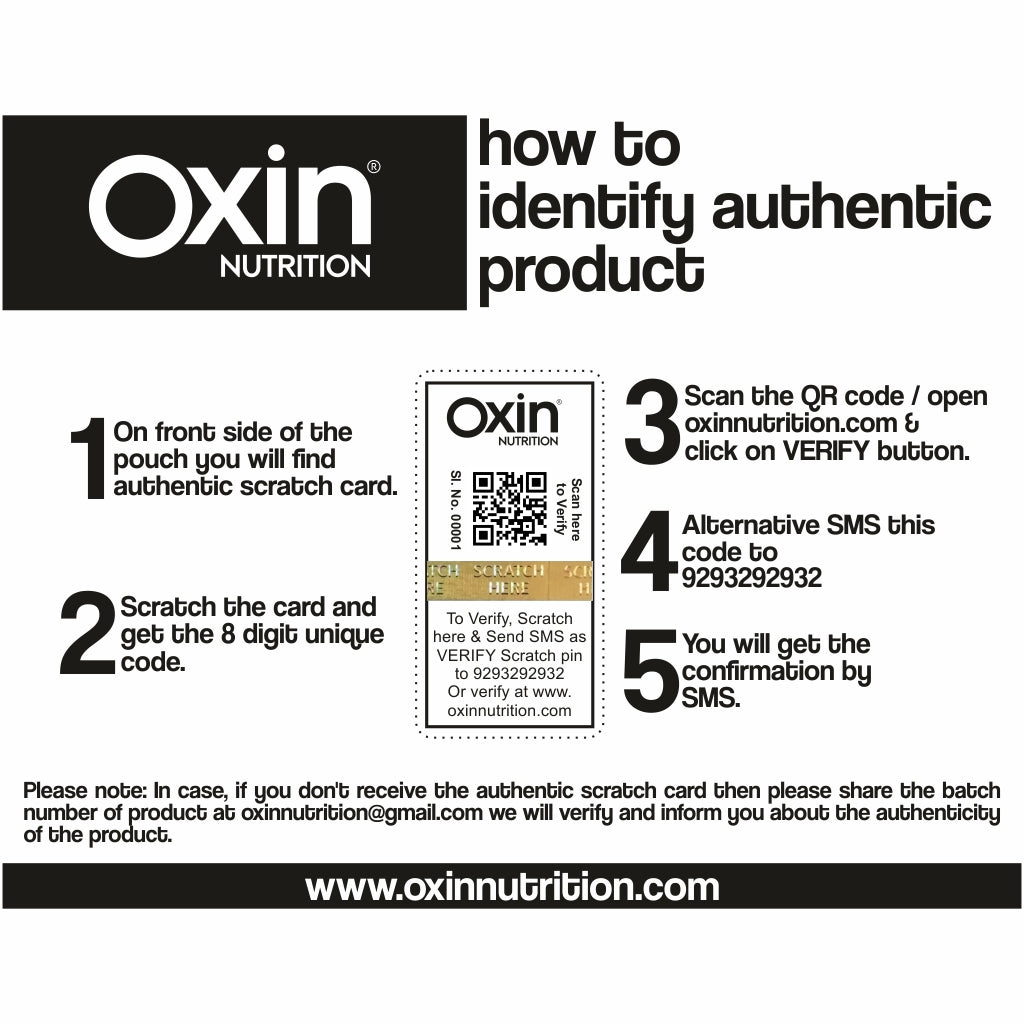 Oxin Nutrition® WPC Whey Protein Concentrate Powder 1KG