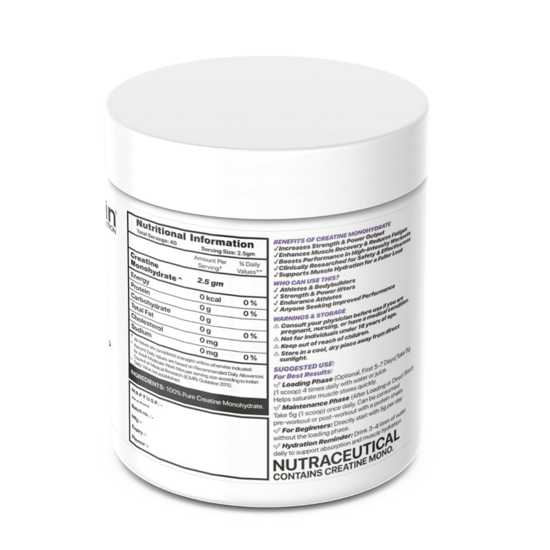 Oxin Nutrition Creatine Monohydrate Micronised – 100g