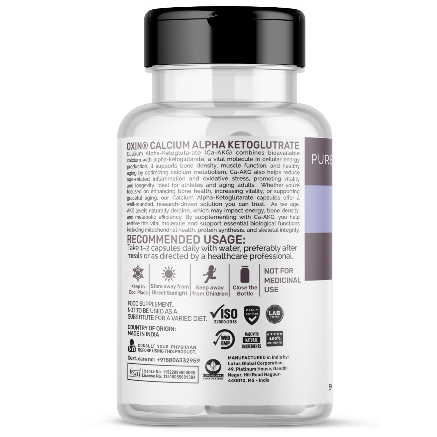 Oxin Nutrition CaAKG Calcium Alpha-Ketoglutarate – Bone Shield Pro