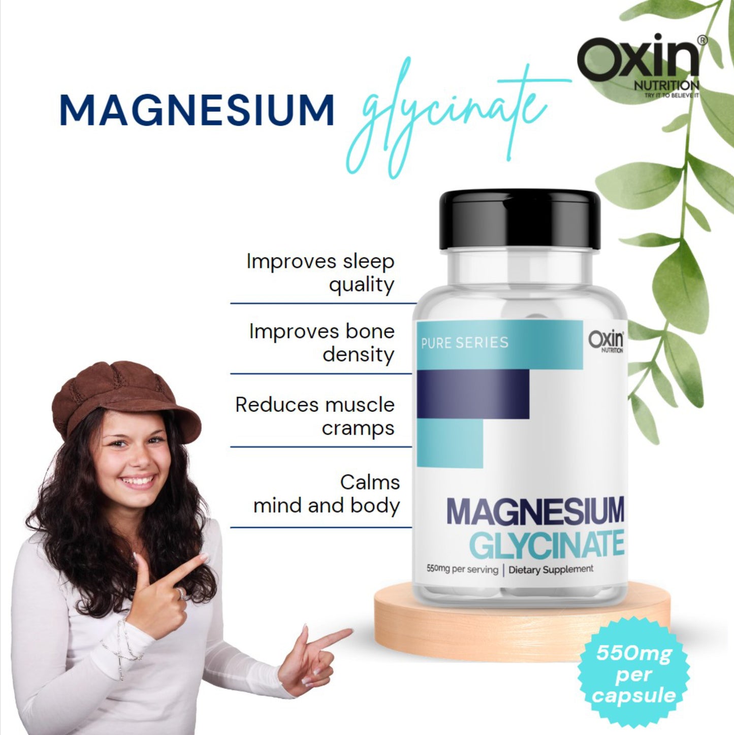 Oxin Nutrition® Magnesium Glycinate High Absorption