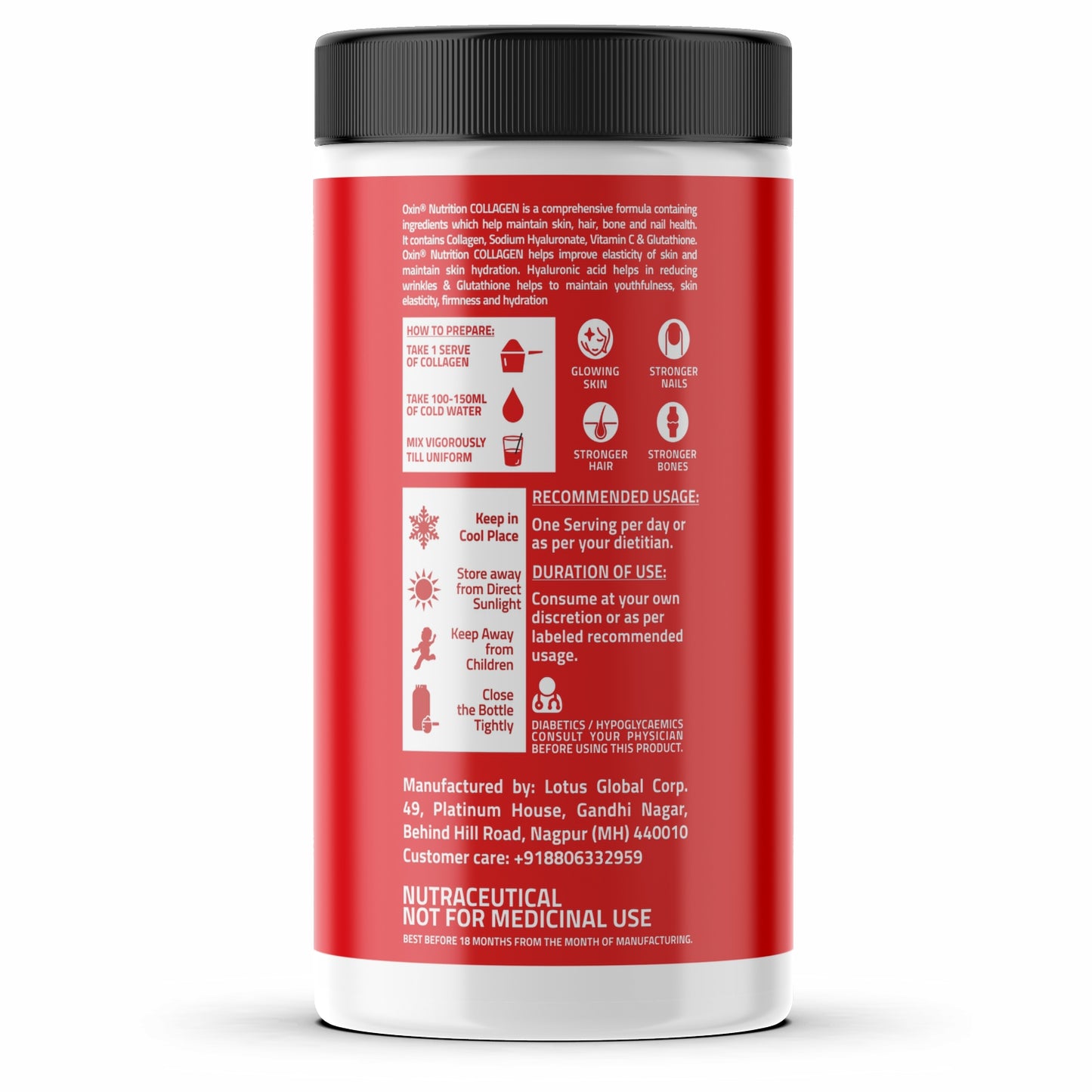 Oxin Nutrition Collagen Peptide Skin Radiance & Youthful Glow 104g (104g X 2)