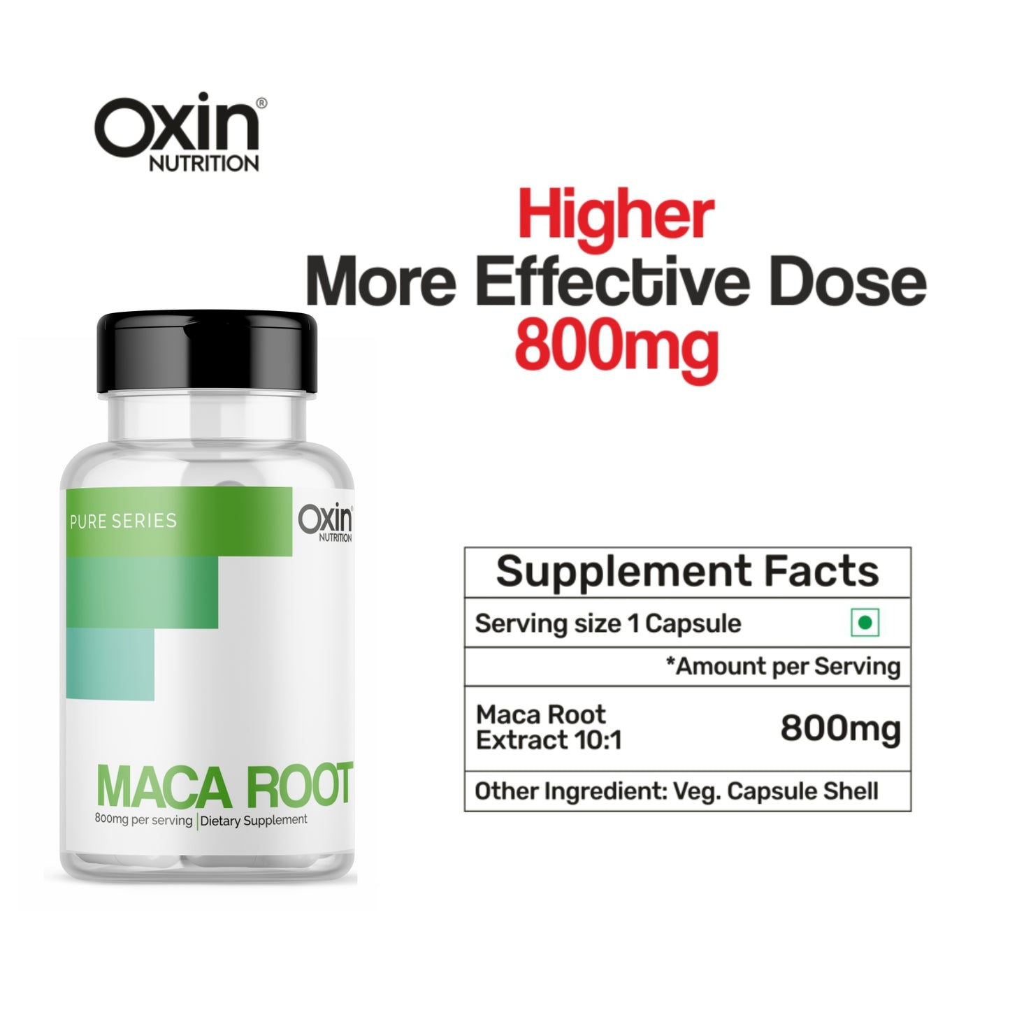 Oxin® Nutrition Maca Root Extract Veg Capsules