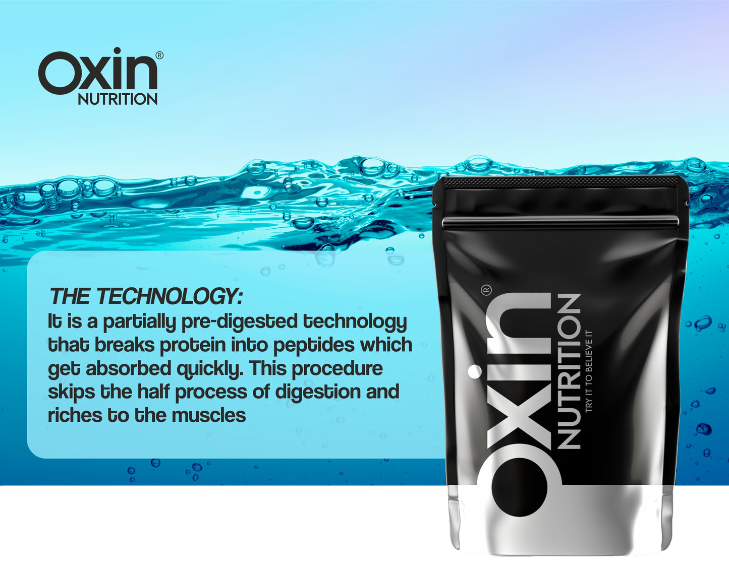 Oxin® Nutrition Hydro Whey Protein Powder 2lbs