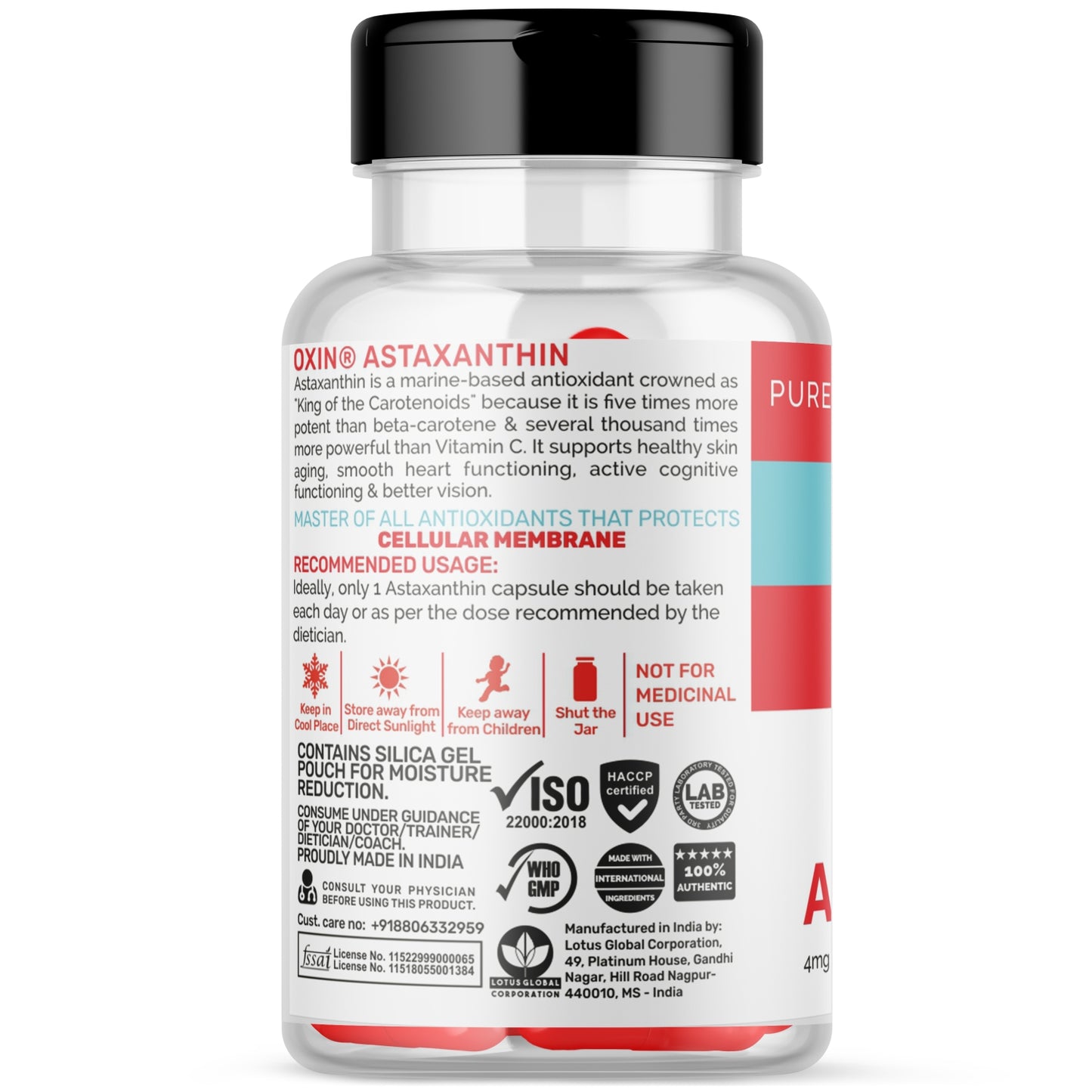 Oxin® Nutrition Astaxanthin 4mg Capsules