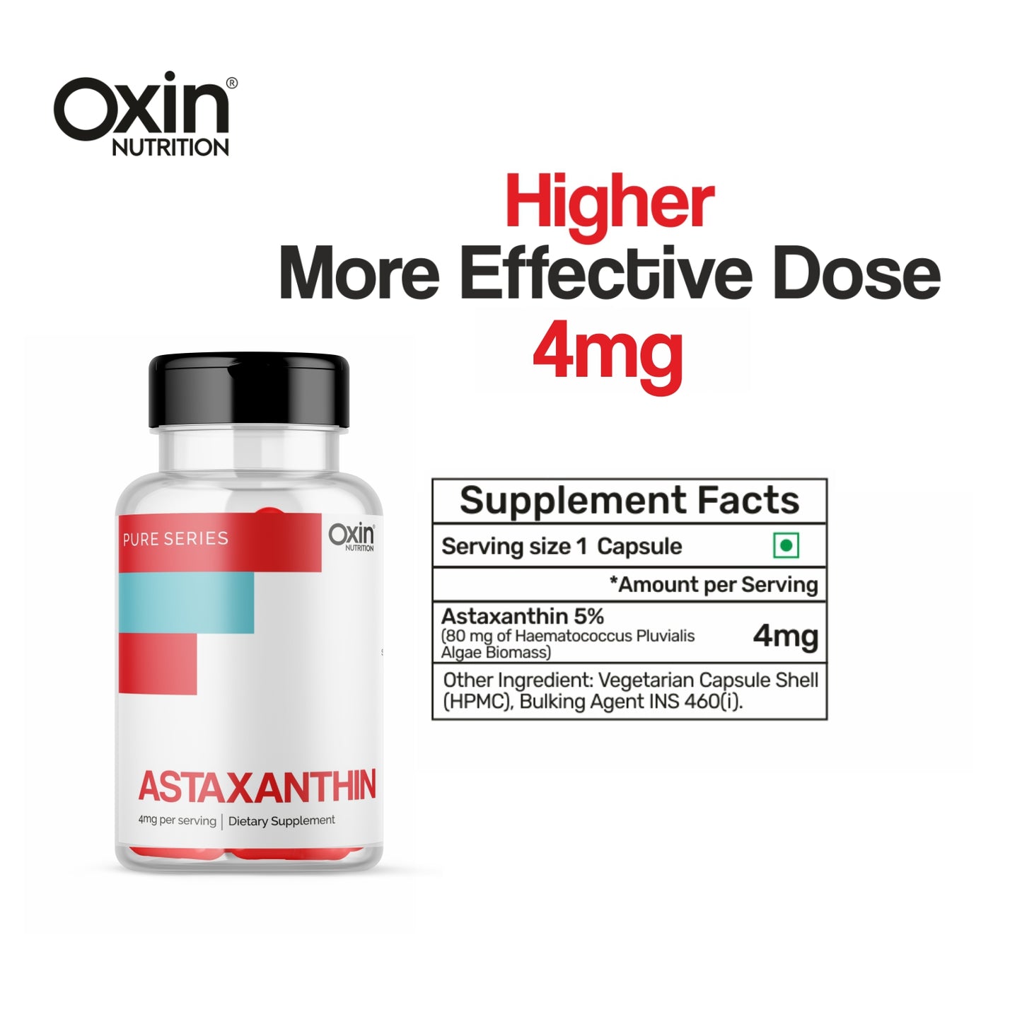 Oxin® Nutrition Astaxanthin 4mg Capsules