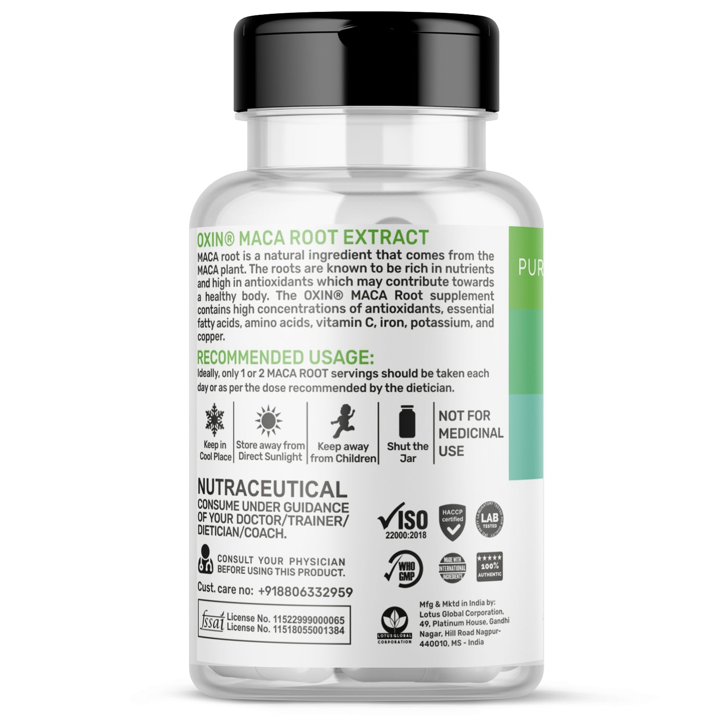 Oxin® Nutrition Maca Root Extract Veg Capsules