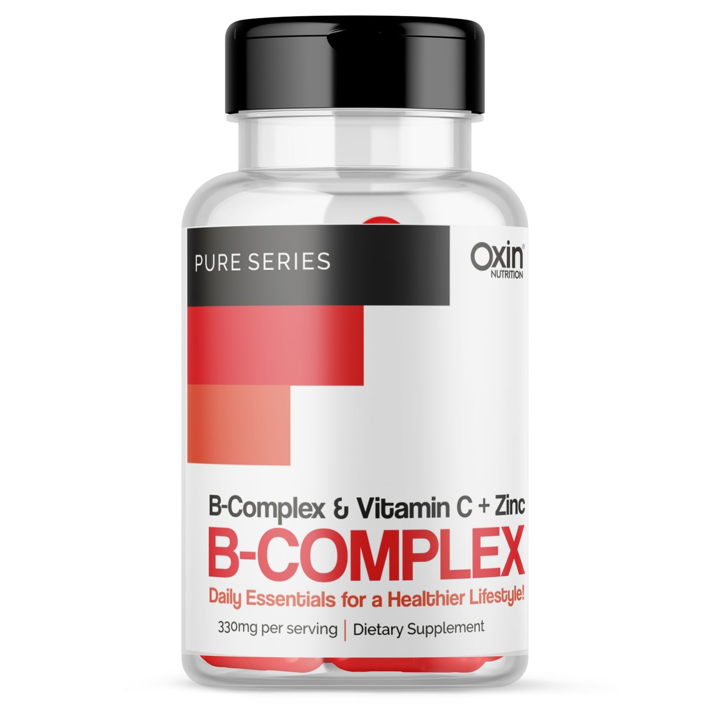 Oxin Nutrition B-COMPLEX + VITAMIN C + ZINC Capsules Daily Essentials for a Healthier Lifestyle!