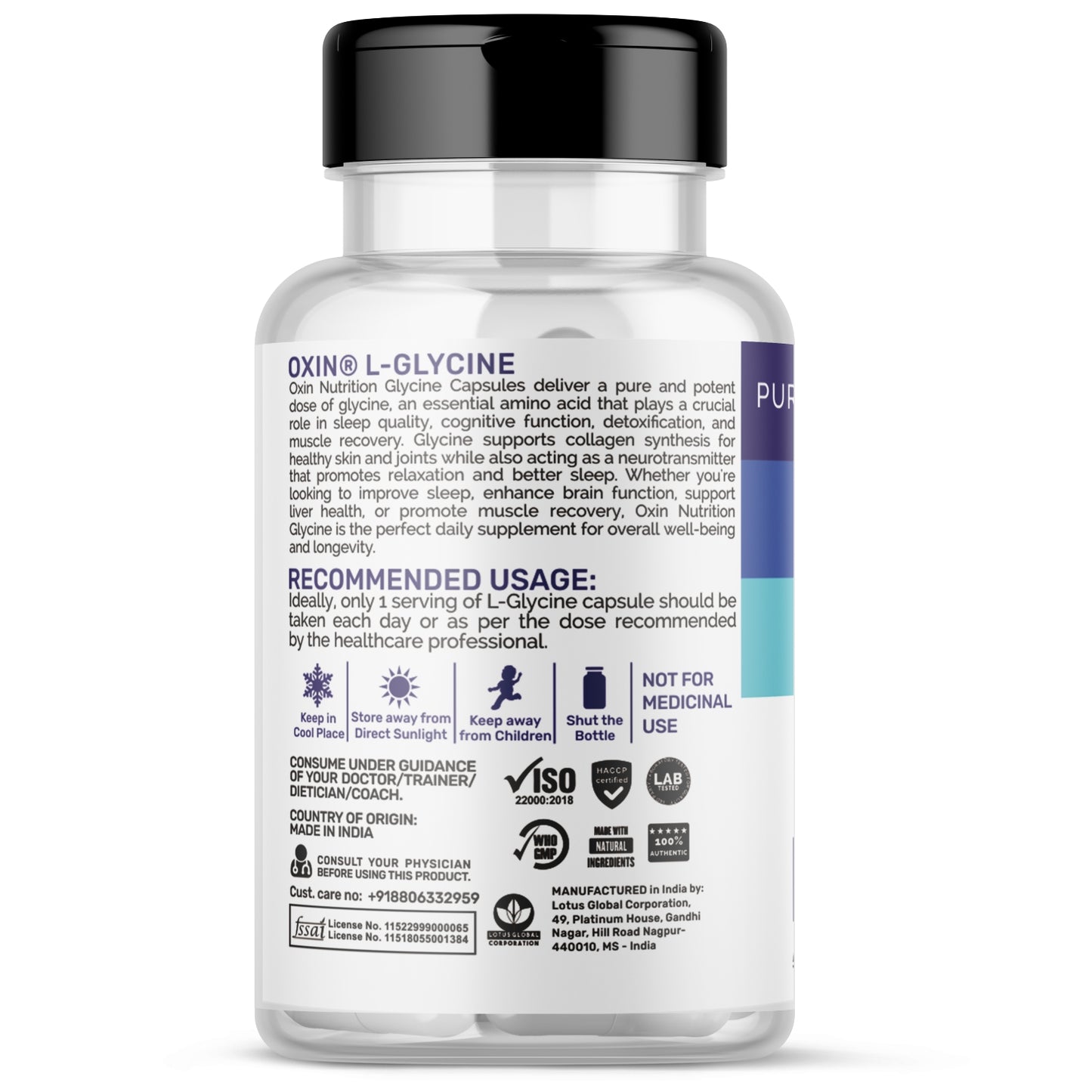 Oxin Nutrition L-Glycine 500mg