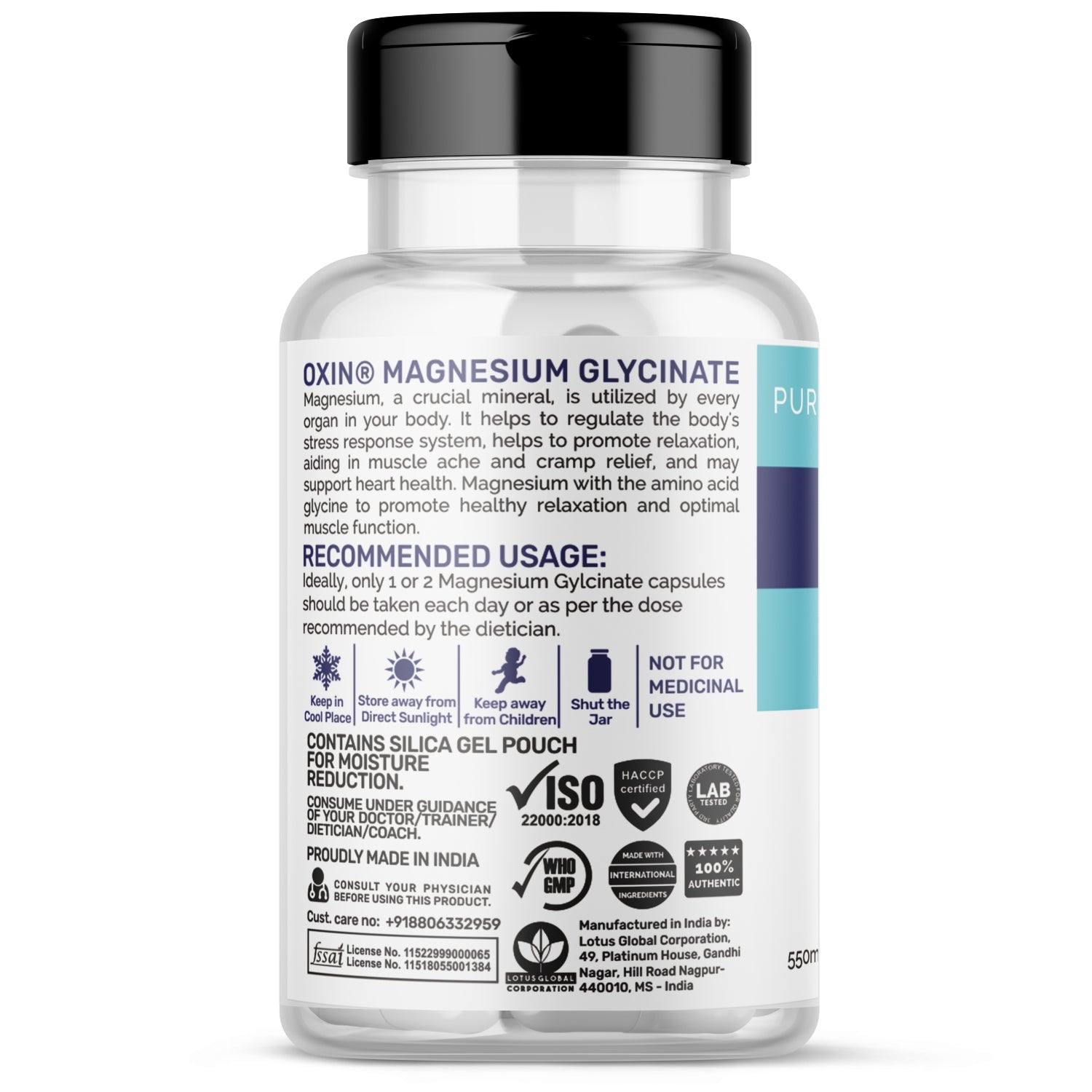 Oxin Nutrition Magnesium Glycinate High Absorption Supplement - Best Magnesium for Sleep Oxin Nutrition Magnesium Glycinate High Absorption Supplement - Best Magnesium for Sleep