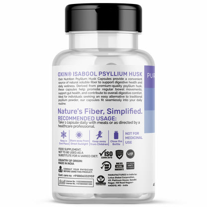 Isabgol Psyllium Husk 400mg Capsules
