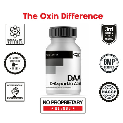 Oxin Nutrition D Aspartic Acid Powder DAA - IMPORTED DAA Powder