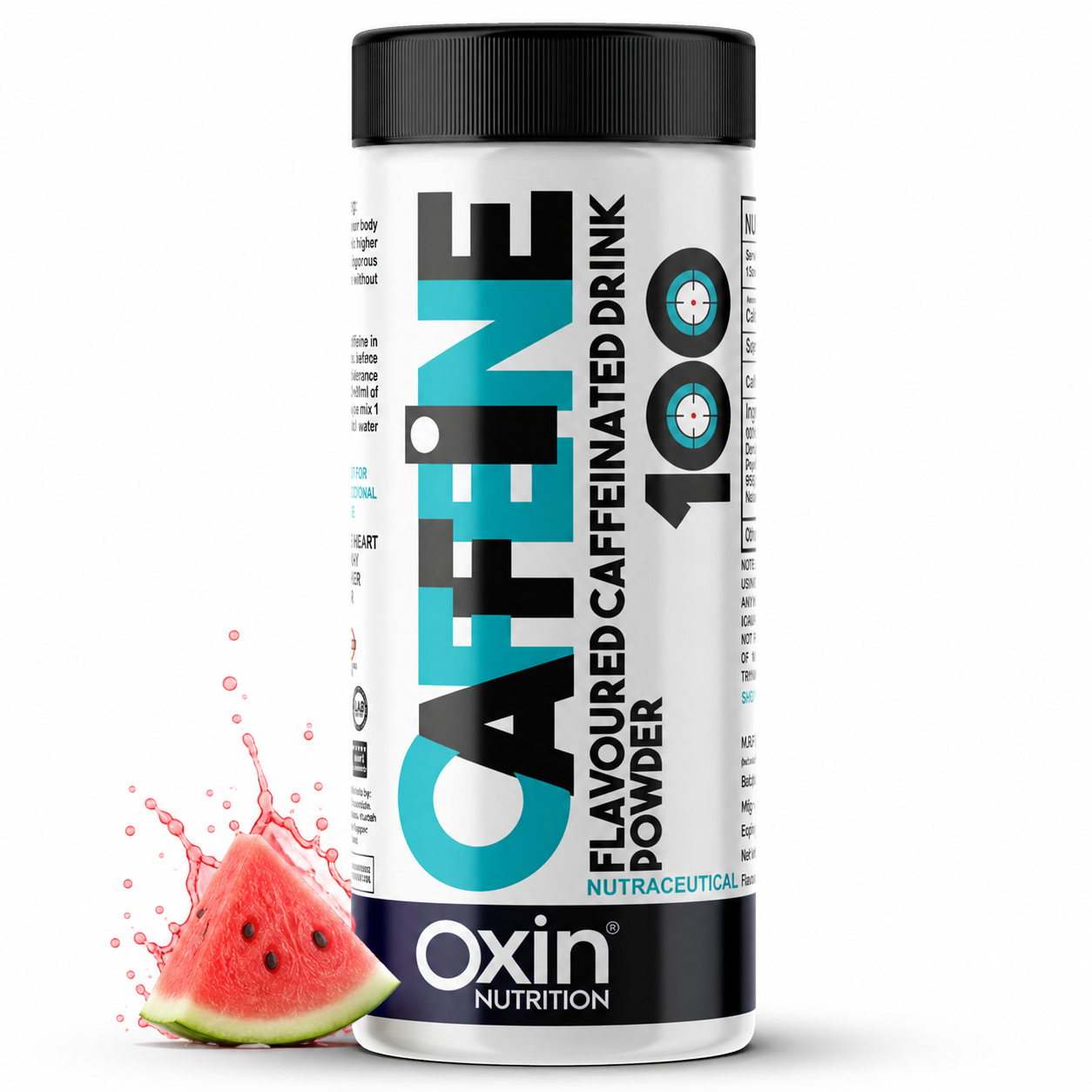 Caffeine 100 mg flavoured drink powder for energy and focus support
