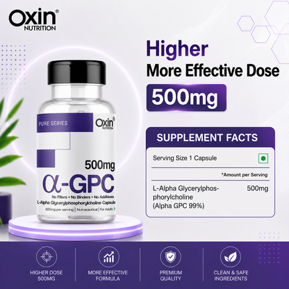 Alpha GPC 500mg Single Ingredient