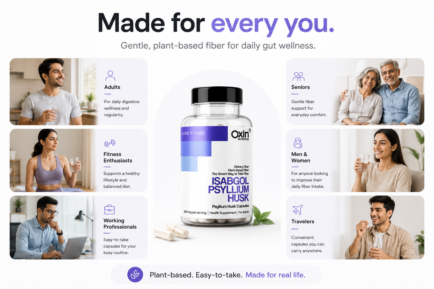 Isabgol Psyllium Husk 400mg Capsules