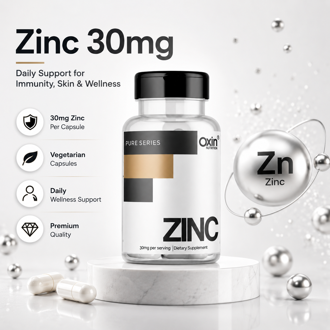 Oxin® Nutrition Zinc Capsules 30mg
