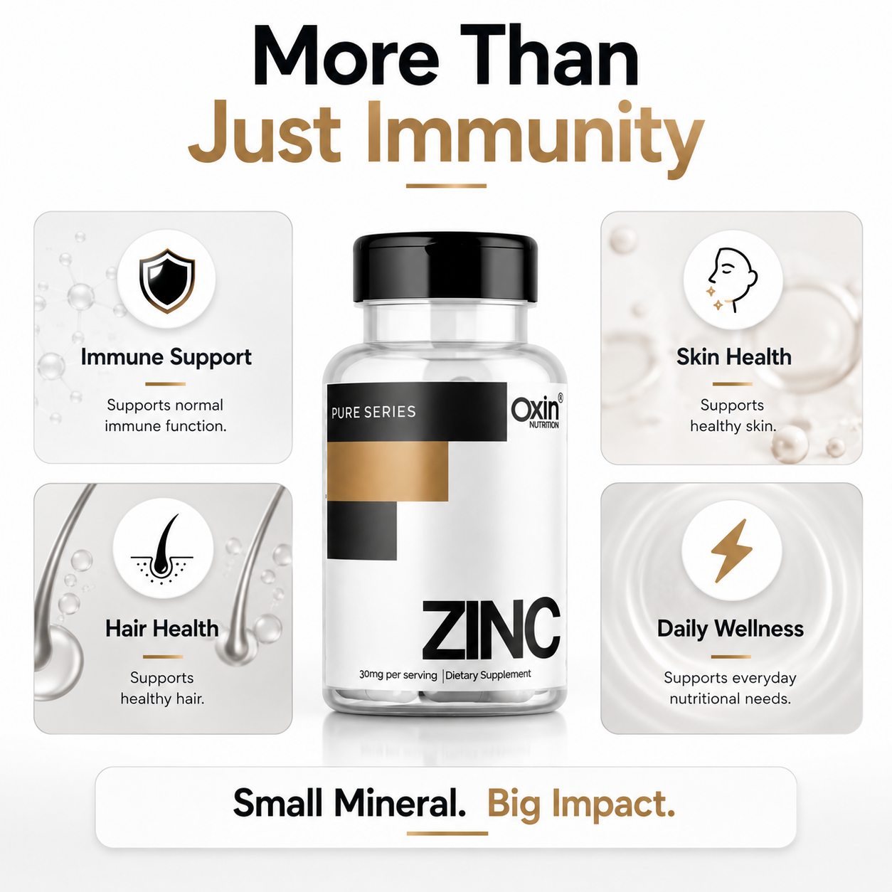 Oxin® Nutrition Zinc Capsules 30mg