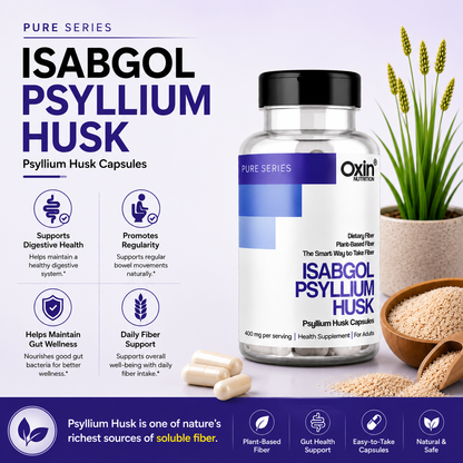 Isabgol Psyllium Husk 400mg Capsules