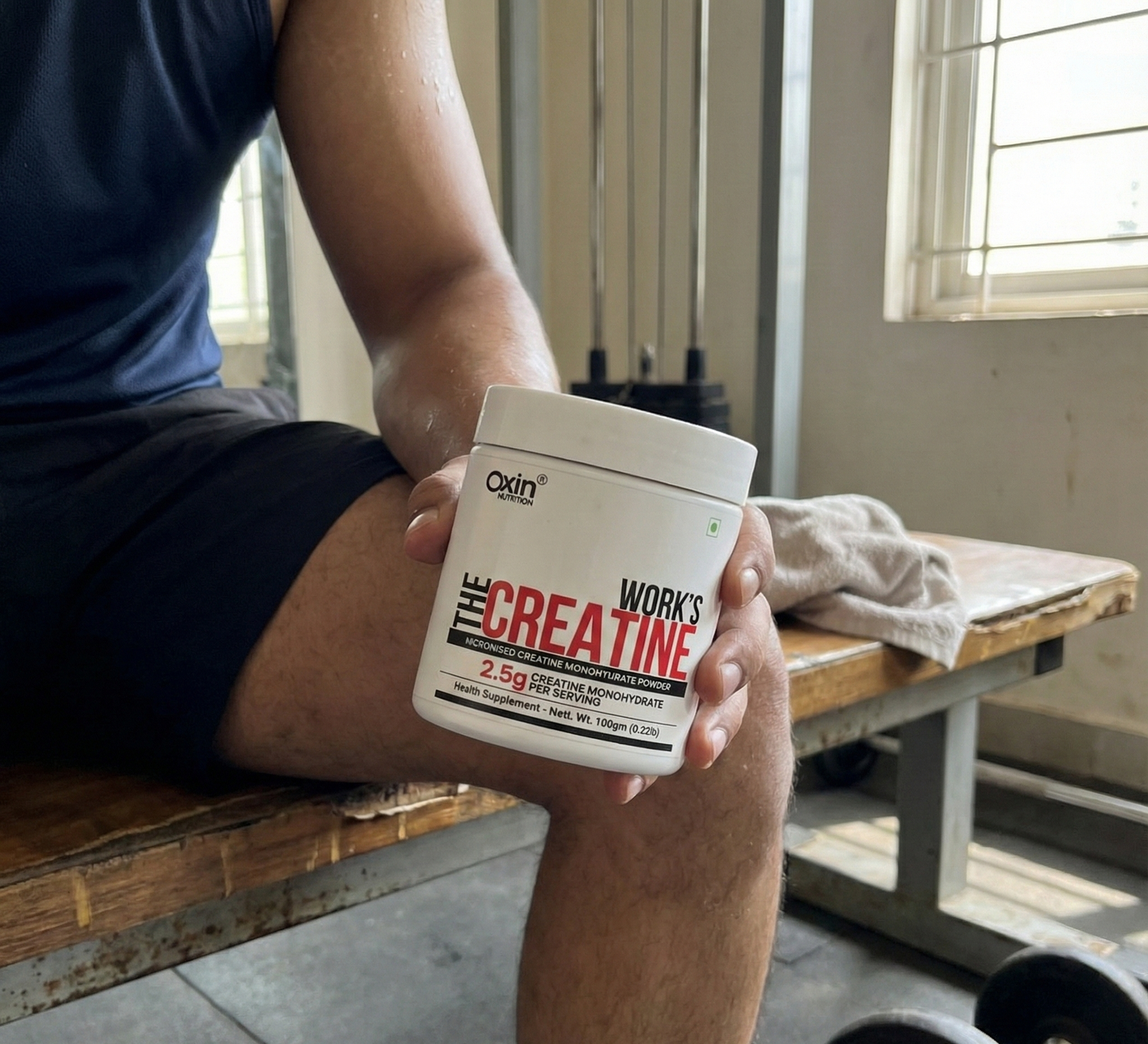 The Creatine Works 100% Pure Creatine Monohydrate 100g | Unflavoured | Muscle Strength & Performance | Oxin Nutrition