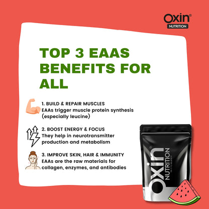 Oxin Nutrition® EAA Essential Amino Acids 400g Watermelon Intra-Workout/Post-Workout Advanced Formula (EAA+BCAA)