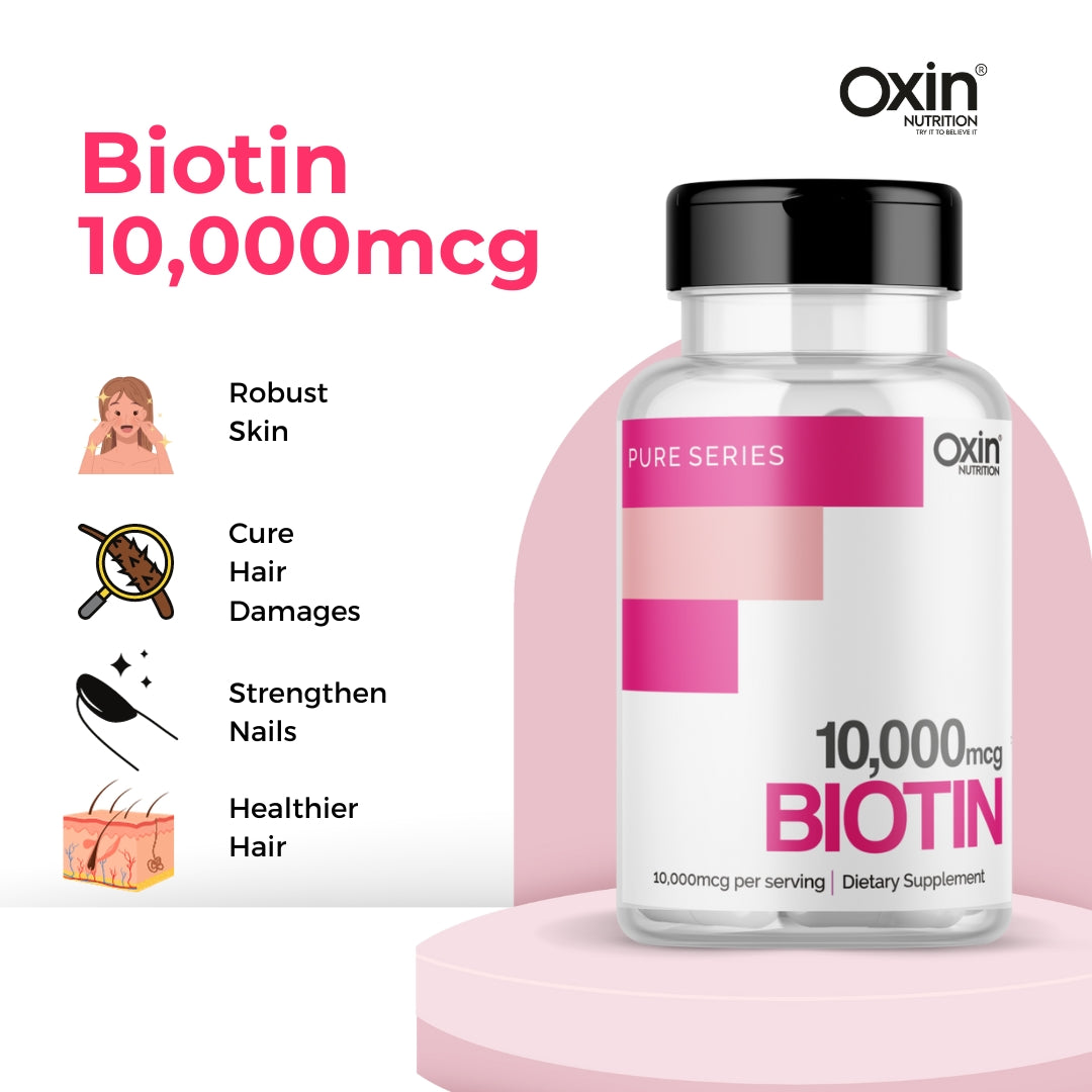 Oxin® Nutrition Biotin 10000mcg Capsule