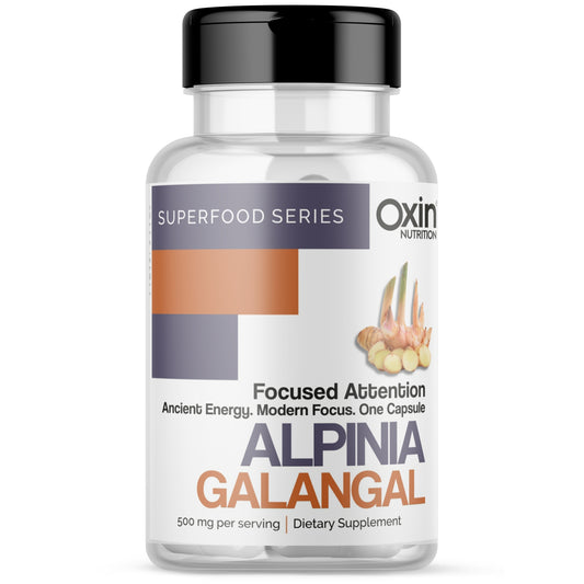 Oxin Nutrition Alpinia Galangal THAI GINGER 1000mg Extract Capsule - Cognitive Support Memory & Focus Mood & Stress