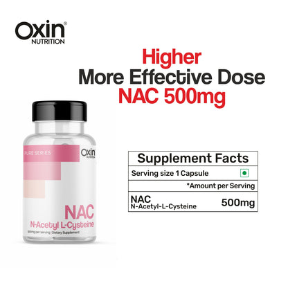 Oxin® Nutrition NAC N-Acetyl L-Cysteine CAP