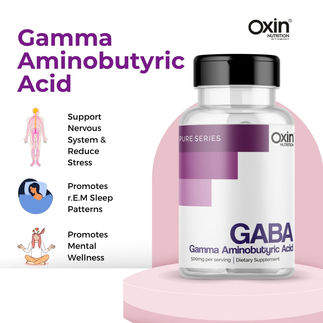 Oxin® Nutrition GABA Gamma Aminobutyric Acid 500mg