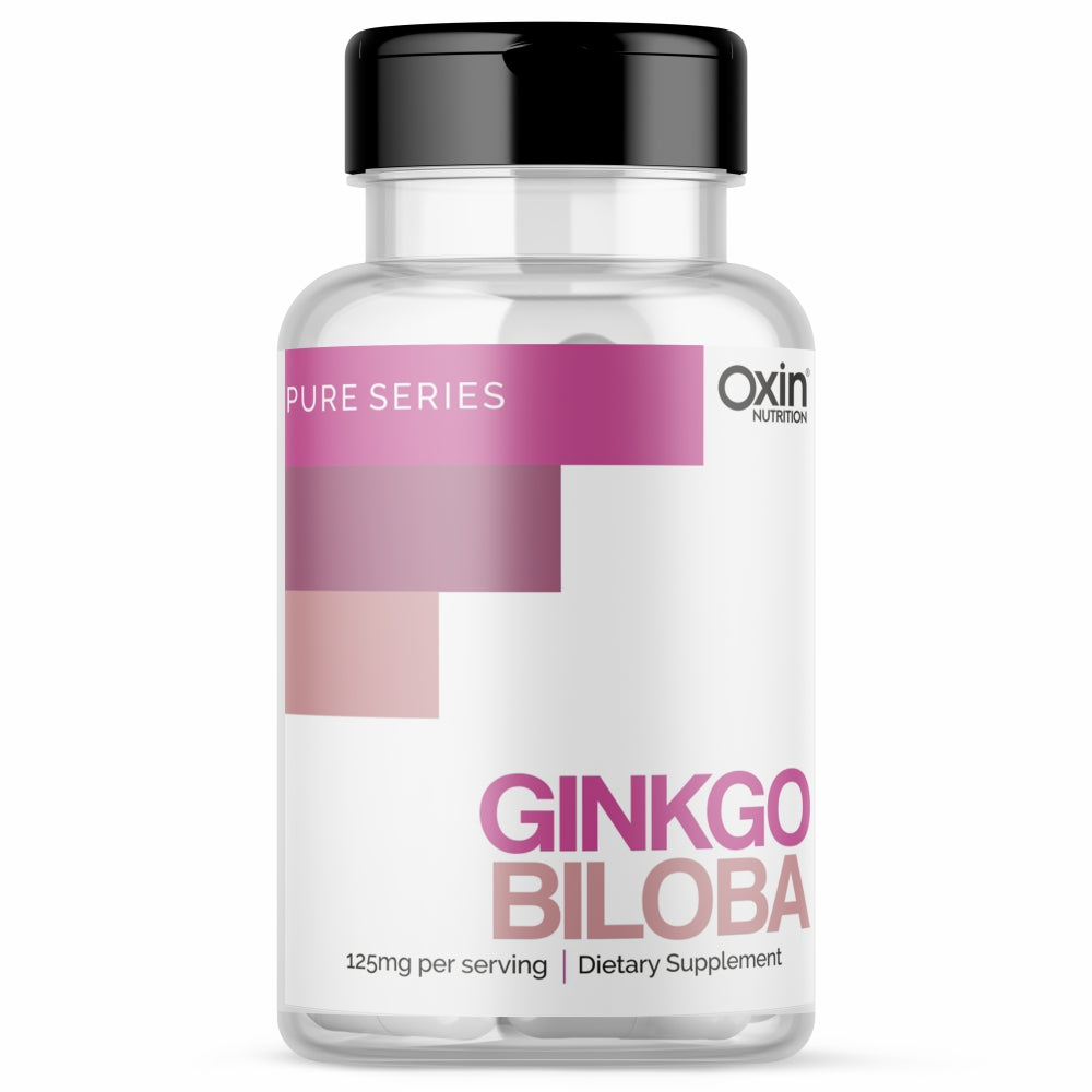 Oxin Nutrition® Ginkgo Biloba 125mg Capsule for Healthy Brain Function, Better Concentration, Memory & learning