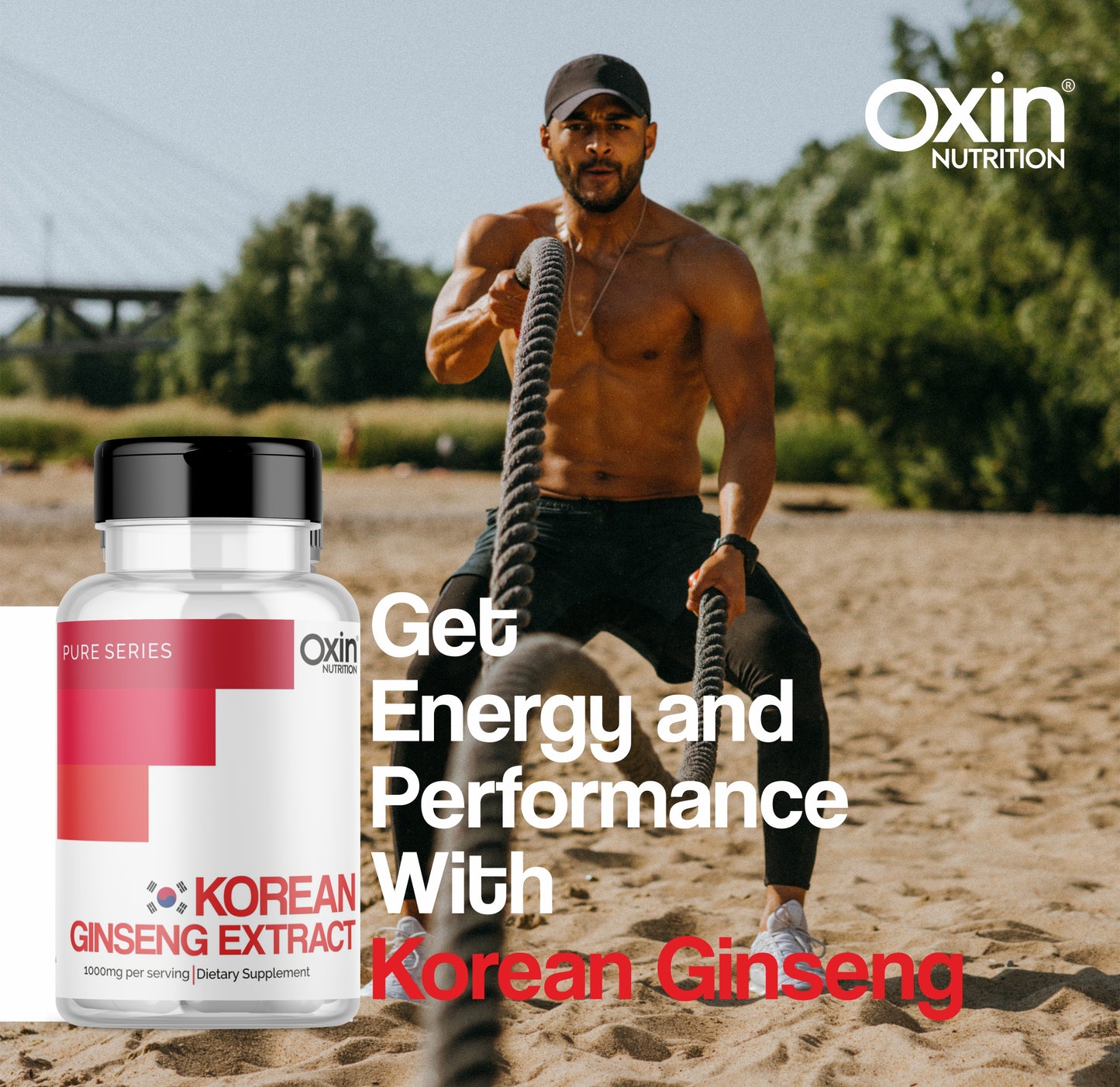 Oxin® Nutrition 100% Korean Red Ginseng Plant Based