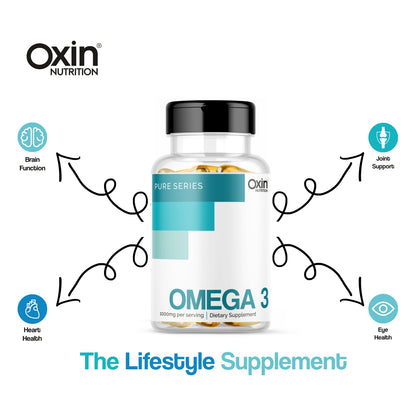 Oxin® Nutrition Triple Strength Omega 3 Fish Oil Capsules