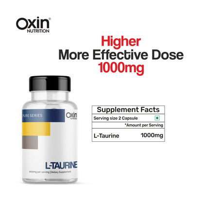 Oxin® Nutrition L-Taurine 1000mg Capsules